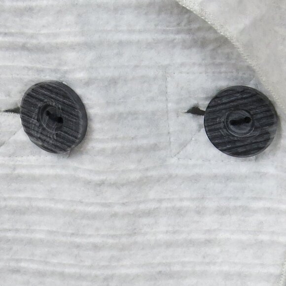 Habitat Button Front Poncho Wrap, Shawl Collar SIZE Large Gray - Picture 4 of 13